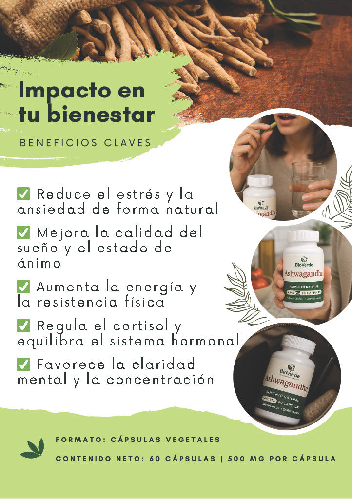 Ashwagandha BioVerde 60 cáp.