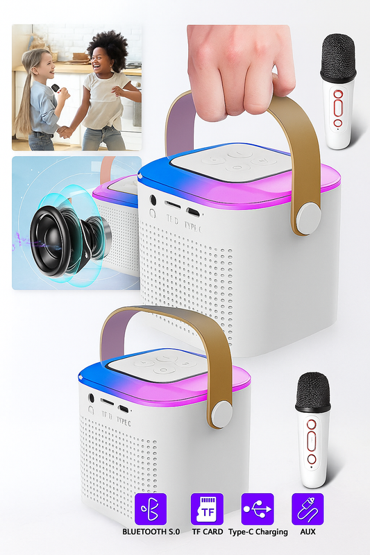 PARLANTE BLUETOOTH MICROFONO KARAOKE